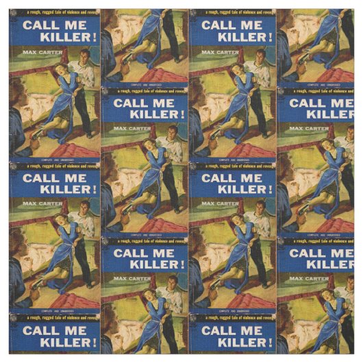 Call Me Killer pulp fictie cover print Stof (Swatch)