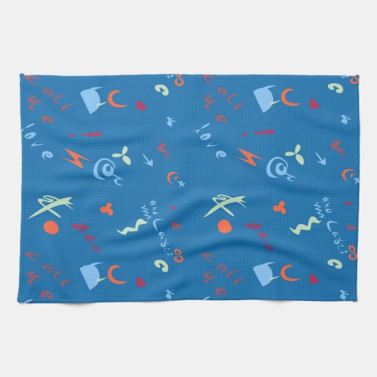 Call Me Love beroemd gemaakt door Pattern Theedoek (Horizontaal)