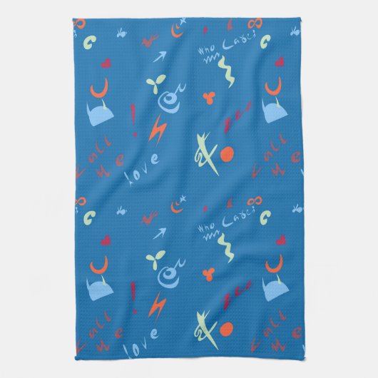 Call Me Love beroemd gemaakt door Pattern Theedoek (Verticaal)