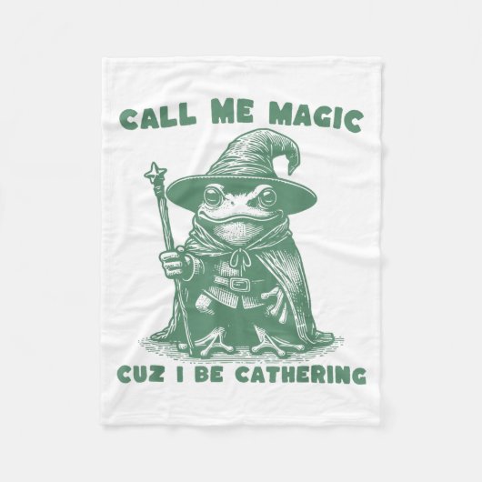 Call Me Magic Cuz I Be Gathering, Funny Wizard Fro Fleece Deken (Voorkant)
