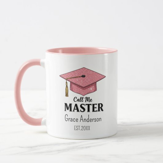 Call me Master - Customizable Cup - Graduation Mok (Links)