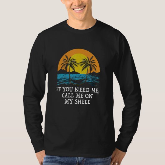 Call Me on My Shell Friends Beach Buddy Ocean T-shirt (Voorkant)