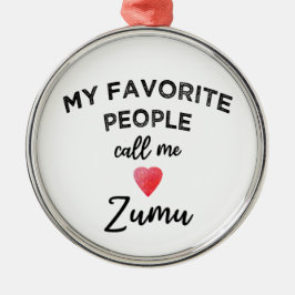 Call Me ZUMU Chinese Paternal Grandmother Nickname Metalen Ornament
