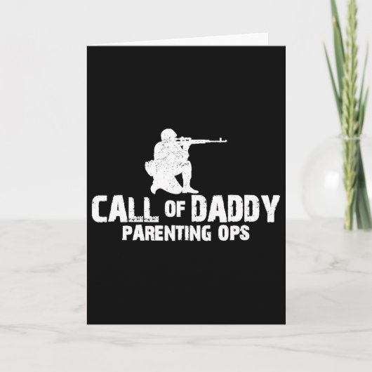 Call Of Daddy Ouderlijk Ops Gamer Paps Grappig  Kaart (Voorkant)
