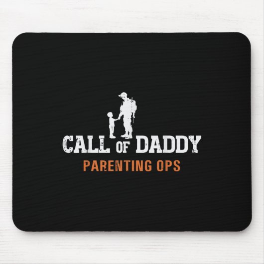Call Of Daddy Parenting Ops Fun Fathers Day Dad Pa Muismat (Voorkant)