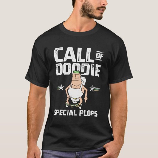 Call of Doodie Special Plops Nerd Gamer Duty Spele T-shirt (Voorkant)