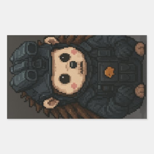 CALL OF DUTY HEDGEHOG RECHTHOEKIGE STICKER (Voorkant)