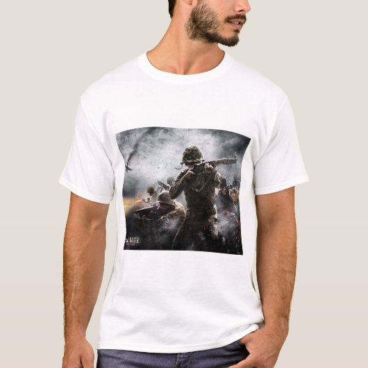 Call of Duty World at War US Marines Stille Oceaan T-shirt (Voorkant)