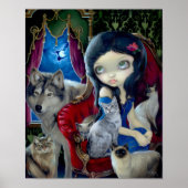 Call of the Night ART PRINT cat wolf gothic (Voorkant)