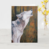 Call of the Wild beroemd gemaakt door Wolf Art Not Kaart (Gele Bloem)