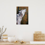"Call of the Wild" Wolf Art Reproduction Print (Keuken)