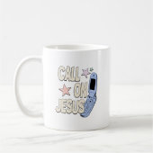 Call on Jesus – Retro Faith Design Koffiemok (Links)
