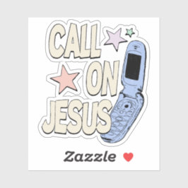 Call on Jesus – Retro Faith Design Sticker