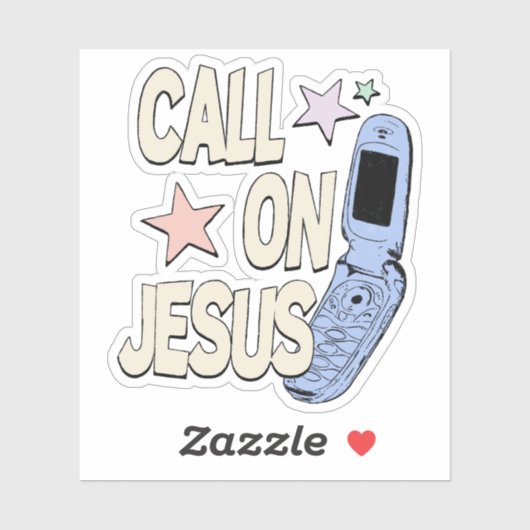 Call on Jesus – Retro Faith Design Sticker (Vel)