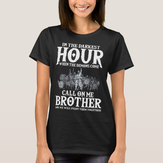 Call On Me Brother Valhalla Nordic Norse Mythology T-shirt (Voorkant)