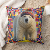 Call polar bear and Benny mosaic throw pillow Kussen (Deken)