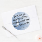 Call to Action James 1-22 Ronde Sticker (Envelop)