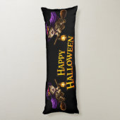 Call twin witch kittens whimsical happy Halloween Lichaamskussen (Achterkant (Verticaal))