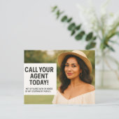 Call Your Agent Today – Medicare Reminder Postcard Feestdagenkaart (Staand voorkant)