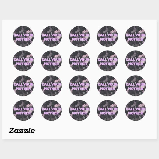 Call Your Mother Ronde Aangepaste Ronde Stickers (Vel)