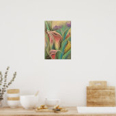 Calla Abstract Wall Art | Modern Botanical  Poster (Keuken)