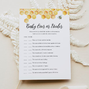 CALLA Baby over of onder Baby shower spel Kaart