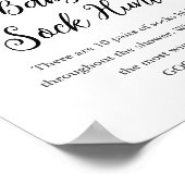 CALLA Baby Sock Hunt Baby shower Spel Sign Poster (Hoek)