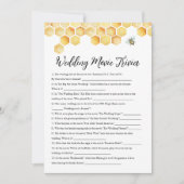 CALLA Bee bruiloft film Trivia Vrijgezellenfeest s Kaart (Voorkant)