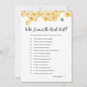 CALLA Bee die weet de bruid beste bruids spel Kaart (Voorkant)