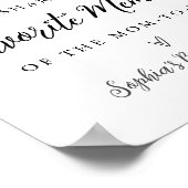 CALLA Bee Favoriete Geheugen Baby shower Sign Poster (Hoek)