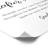 CALLA Bee Fopspeen Hunt Baby shower Spel Sign Poster (Hoek)