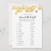 CALLA Bee I Love You Rond de Wereld Bruids Game Kaart (Voorkant)