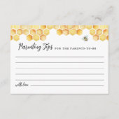 CALLA Bee Ouderschap Tips Baby shower Advies Kaart (Voorkant)