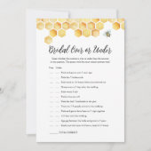 CALLA Bee Over of Onder Vrijgezellenfeest Game Kaa Kaart (Voorkant)