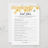 CALLA Bee Papa Grappen Baby shower Game Kaart (Voorkant)