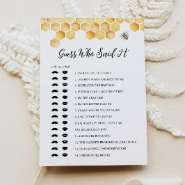 CALLA Bee raad wie zei het Vrijgezellenfeest spel Kaart