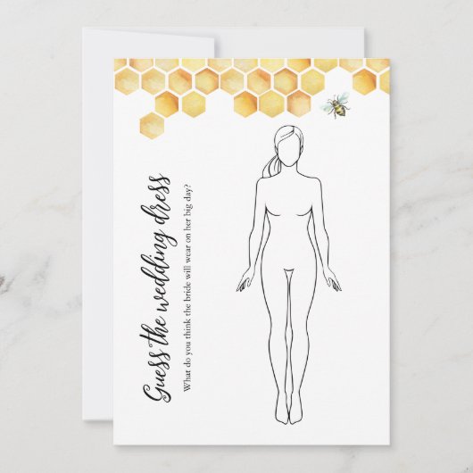 CALLA Bee raden de jurk Vrijgezellenfeest spel Kaa Kaart (Voorkant)