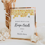 CALLA Bee Recept Kaart Sign - Laat je recept achte Poster<br><div class="desc">Het buzz-worthy Calla Collectie is speciaal ontworpen voor uw bee-thema evenement! Met zijn betoverende waterverf honingraat en delicaat druipende honing is dit collectie zo zoet als maar kan. Of u nu een schattig hommelfeest of een ander vrolijk baby shower plant, het Calla Collectie voegt een extra vleugje zoetheid toe, waardoor...</div>