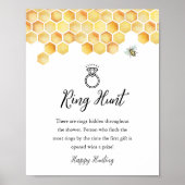 CALLA Bee Ring Hunt Vrijgezellenfeest Game Sign Poster (Voorkant)