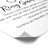 CALLA Bee Ring Spel zeg geen bruid teken Poster (Hoek)