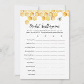 CALLA Bee Scattergories Vrijgezellenfeest Game Kaa Kaart (Voorkant)