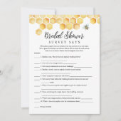 CALLA Bee Vrijgezellenfeest Survey zegt spel Kaart (Voorkant)