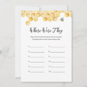 CALLA Bee waar waren ze Vrijgezellenfeest spel Kaa Kaart (Voorkant)