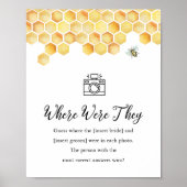 CALLA Bee waar waren ze Vrijgezellenfeest spel tek Poster (Voorkant)