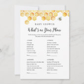 CALLA Bee Wat is er op uw telefoon Baby shower spe Kaart (Voorkant)