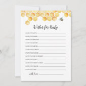 CALLA Bee wenst voor Baby shower advies Kaart (Voorkant)