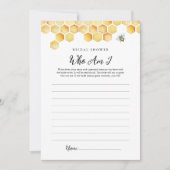 CALLA Bee Wie ben ik Vrijgezellenfeest Game Kaart (Voorkant)