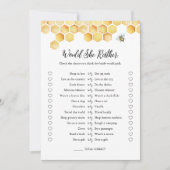 CALLA Bee wil dat ze liever Vrijgezellenfeest spel Kaart (Voorkant)