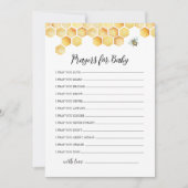 CALLA Bijengebeden voor Baby shower advies Kaart (Voorkant)