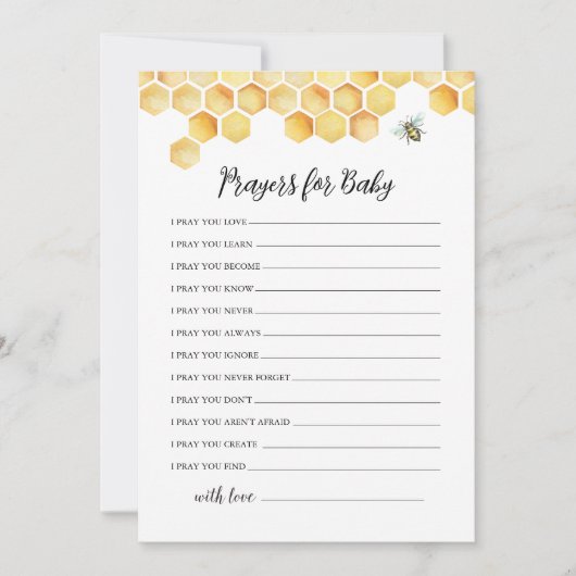 CALLA Bijengebeden voor Baby shower advies Kaart (Voorkant)